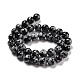 Synthetic Snowflake Obsidian Beads Strands G-E568-03B-2