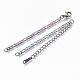 Placcatura ionica (ip) 304 realizzazione di braccialetti a catena Figaro in acciaio inossidabile STAS-S105-JN962-3-3