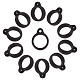 GORGECRAFT 20PCS Anti-Lost Silicone Rubber Rings 13mm Diameter Black Non-Lost O Rings Multipurpose Necklace Lanyard Replacement Pendant Carrying Kit for Pens Device Keychains Office Supplies SIL-GF0001-20-1