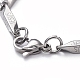 Unisex 304 Stainless Steel Bar Link Chain Bracelets BJEW-L637-38B-P-3