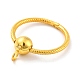 Openable Snake Chain Shape Brass Pendants KK-I685-02G-3