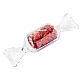 Puce de jaspe rouge naturel brut dans des décorations d'affichage de boîte à bonbons en plastique PW-WG95386-01-1