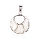 Natural White Shell Mother of Pearl Shell Pendants SSHEL-J004-04A-1