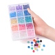 450 pz perline di plastica trasparenti in 15 colori KY-YW0001-49-4