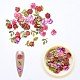 Бумажные кабошоны, украшения для ногтей, роза, разноцветные, 6~8x3.5~6x0.1 мм, Около 50 шт / коробка