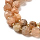 Chapelets de perles de sunstone naturelle naturelles G-P508-A21-01-4