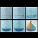 Patrón de barco de vela diy conjunto de kit de artes de cuerda DIY-F070-07-6