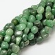 Natural Green Aventurine Nuggets Beads Strands G-P092-11-1