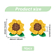 FINGERINSPIRE 10 PCS Sunflower Crochet Appliques 2x1.9x0.4inch Flower Shape Yarn Crochet Patches Handmade Cloth Patches Ornament Accessories for Clothing Repair DIY Sewing Craft Decoration DIY-FG0004-04-2
