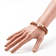 Natürliche morganite perlen armbänder set für männer frauen geschenk BJEW-JB06769-3