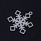 201ステンレス鋼ペンダント  スノーフレーク  クリスマス  ステンレス鋼色  23x18x1mm  穴：1.4mm STAS-Q201-JN305-1-18-2