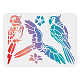 FINGERINSPIRE Parrot Stencil 29.7x21cm Macaw Parrot Bird Stencils for Painting Reusable Parrot Stencil DIY Art and Craft Stencils for Painting on Wood Paper Fabric Floor Wall DIY-WH0202-198-1