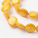 Eau douce naturelle de coquillage perles brins BSHE-L036-33A-1