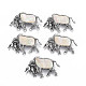 Cow Alloy Brooch PALLOY-N166-002-A01-RS-1