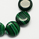 Flat Round Synthetic Malachite Beads Strands X-G-S110-11-1