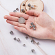 Kits de perles de gourou en argent tibétain PALLOY-TA0001-04AS-14