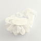Carino merletto del bambino accessori elastici dei capelli cerchietti con fiore di stoffa X-OHAR-Q002-09L-2