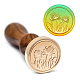 MAYJOYDIY Dandelion Wax Seal Stamp Flower Grass Vintage Sealing Wax Stamp 30mm Brass Head Durable Removable Stamp on Cards AJEW-WH0184-1145-5