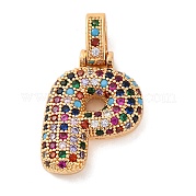 Латунные микро проложить кубического циркония подвески KK-C076-29P-G02