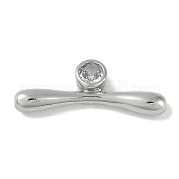 Латунные микро проложить кубического циркония бусы KK-P283-18P
