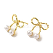 Серьги-гвоздики из латуни с покрытием стойки EJEW-R162-31G