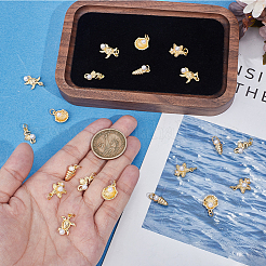 20pcs 5 styles pendentifs en laiton&nbsp;KK-BBC0024-74
