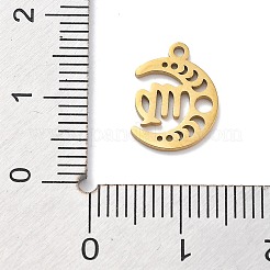 Colgantes de acero inoxidable 304 chapados en oro real de 18k&nbsp;STAS-R003-02G-04