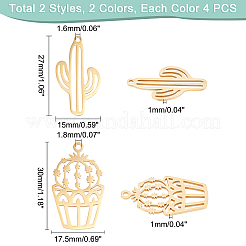 16 pendentif en acier inoxydable 201 avec placage ionique de style 4&nbsp;STAS-DC0006-38