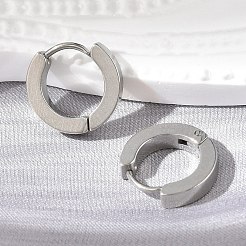 Orecchini a cerchio huggie in acciaio inossidabile 202 anti-ossidazione&nbsp;X-EJEW-O087-09A-P