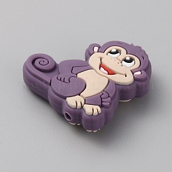 Perles de silicone écologiques de qualité alimentaire de singe&nbsp;SIL-WH0019-27A