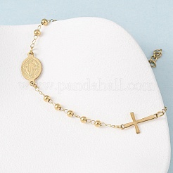 Bracelets à maillons en acier inoxydable 304 religieux&nbsp;LS-BJEW-F524-05A-G