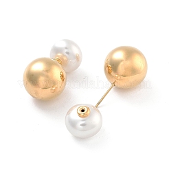 Orecchini a bottone in acciaio inossidabile 304 placcati ioni (ip)&nbsp;EJEW-K281-13G