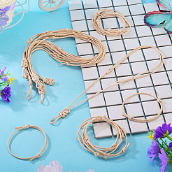 Ensembles collier et bracelet en cordon de polyester ciré coréen ajustable&nbsp;SJEW-TAC00009