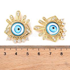 Porte micro ouvrent pendentifs zircone cubique en laiton de placage&nbsp;KK-H486-22G-03