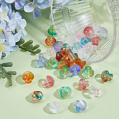 105 Stück transparente Glasperlen in 7 Farben&nbsp;GLAA-ME0001-14