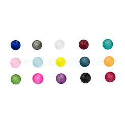 Perle di vetro trasparente 15 colori&nbsp;FGLA-X0001-04-8mm
