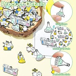 30 pieza de 5 estilos de colgantes de esmalte de aleación con temática de ciencia química&nbsp;ENAM-CJ0007-53