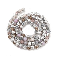Chapelets de perles en verre électroplaqué&nbsp;EGLA-P048-B04