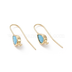 Ganci per orecchini in vero ottone placcato oro 18k&nbsp;KK-B060-07G