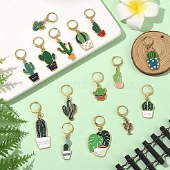 15 ciondolo in lega di cactus smaltato&nbsp;HJEW-YW00129