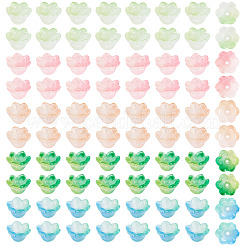 200 Stück transparente Glasperlenkappen&nbsp;GLAA-TA0003-74