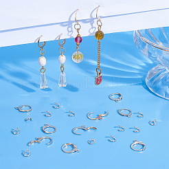 80 pz 304 acciaio inossidabile chiusura a leva per orecchini&nbsp;STAS-DC0006-95