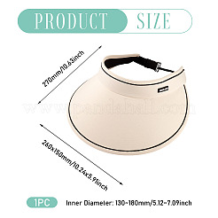 1 chapeau de protection solaire en polyester&nbsp;AJEW-TA0002-57C