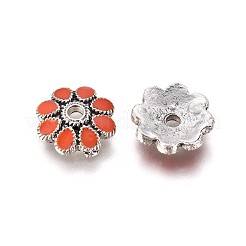 Tappi di perline fiore smalto in lega&nbsp;ENAM-J189-14AS