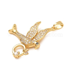 Pendentifs en laiton zircon cubique transparent&nbsp;CU-CBA97F2-08G