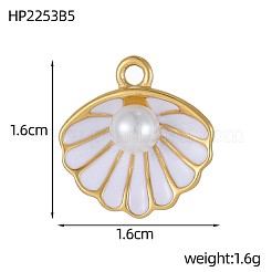 Pendentifs en acier inoxydable 304 émaillés&nbsp;STAS-OY003-29G