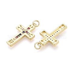 Religión latón micro pavimentar colgantes de circonio cúbico&nbsp;KK-T080-50G