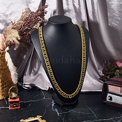 1 collier chaîne cubaine en alliage d'aluminium de 15 mm&nbsp;NJEW-SP0001-21A