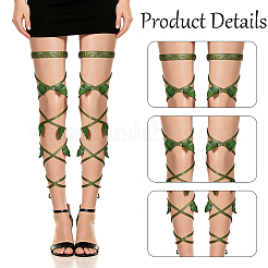 Liga elástica para pierna con hojas para festival&nbsp;AJEW-WH20020-557A