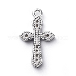 Pendentifs avec zircon cubiques à micro-pavés en laiton&nbsp;ZIRC-G157-02P